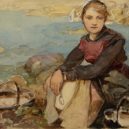 Bretaňské motivy v Paláci Kinských - 3 mucha na břehu kolem 1900