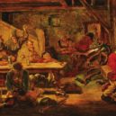 Hanuš Schwaiger - 4 hráči a čert 1890 artplus