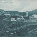 Barbora Celjská - Celkový pohled na Rataje před rokem 1912, vpravo hrad Pirkštejn. – wikipedie