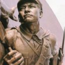 Kim Ir-sen - Detail z Monumentu bitvy u Pochombo (1937) – protijaponský odboj -archiv autora