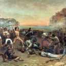 Bitva o Alamo - Dobytí Alama – Davy Crockett s puškou nad hlavou – wikipedia