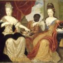 Markýza de Montespan - Dvě přeživší dcery Madame de Montespan – blondýna Mademoiselle de Blois s její starší sestrou, Mademoiselle de Nantes