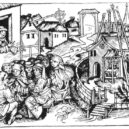 Hans Boehm - Dřevořez – 1493 – z Norimberské kroniky , která ukazuje Böhmovo kázání – wikipedia
