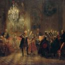 Bitva u Chotusic 1740 - Fridrich II. při hře na flétnu (Adolph von Menzel) – wikipedie