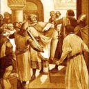 Bitva na Lehnickém poli - Hádka mezi Václavem I. a císařem Fridrichem II. na obrazu z 19. století od Věnceslava Černého – wikipedia
