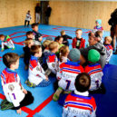 Děti po projektovém náboru podpořily A tým - J_Hokej_Cvičení Hala