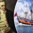 James Cook - James Cook a replika jeho lodi Endeavour – Daily Express