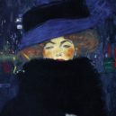 Klimt - Klimt – Žena v klobouku s péřovým boa -galerie kočka