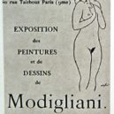 Modigliani - Leták k jediné výstavě Modiglianiho