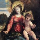 Lucrezia Borgia - Lucrezia Borgia jako Panna Maria se svým synem Ercolle II. jako Ježíšek – kleio.org