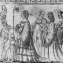 Lucrezia Borgia - Lucrezia Borgia se synem Ercolem II. a svými dvorními dámami – kleio.org