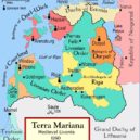 Klajpdeda - Mapa Livonského řádu v r. 1260. Řádové území je v zelené barvě. – wikipedia