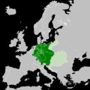 Bitva u Helgolandu 1864 - Mapa Německého spolku – členské státy (tmavě zeleně) – wikipedie