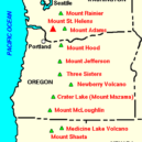 Mount St Helens - Mapa důležitých sopek Kaskádového pohoří – wikipedia