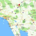 UFO nad Arizonou 1997 - Mapa výskytu UFO – města Phoenix a Henderson – mapy google