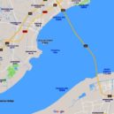 Most přes zátoku Chang-čou - Most přes zátoku Chang-čou – mapy google