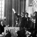 Ante Pavelić - Pavelič zdraví chorvatský parlament v únoru 1943
