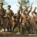 Kim Ir-sen - Posvátná úcta – levá část – archiv autora