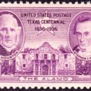 Bitva o Alamo - Poštovní známka vydaná ke stému výročí bitvy o Alamo – wikipedia