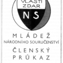 Národní souručenství - Průkaz člena mládeže Národního souručenství