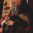 Svatý Antonín - Renesanční obraz svatého Antonína, olejomalba, Piero di Cosimo. – atributy – plnovous; prase (patron domácích zvířat) – wikipedia