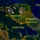 Výbuch sopka Tambora (1815) - Satelitní snímek vulkánu Tambora – wikipedia