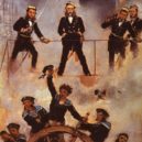 Bitva u Visu 1866 - Tegetthoff v bitvě u Visu (uprostřed) na obraze Antona Romaka – wikipedie