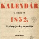 Nový rok 2019 - Vlastenecký kalendář 1852 – Kalendář – beda.cz