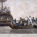 Vzpoura na lodi Bounty - Vzbouřenci vysazují kapitána lodi a část posádky, ilustrace z roku 1790 – wikipedia