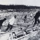 Gorkij - Vězni při práci Bělomořsko-baltského kanálu, 1932