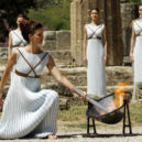 Citius, Altius, Fortius - Olympijský oheň, olympijská pochodeň, Katerina Lehou, herečka, slavnostní zapálení, obřad, ceremonie, Olympie