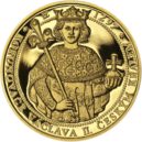 Václav II. a minnesängři. - korunovace Václava II. zlatá pamětní mince