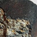 Meteority Příbram - struktura kamenného meteoritu, krátce po dopadu