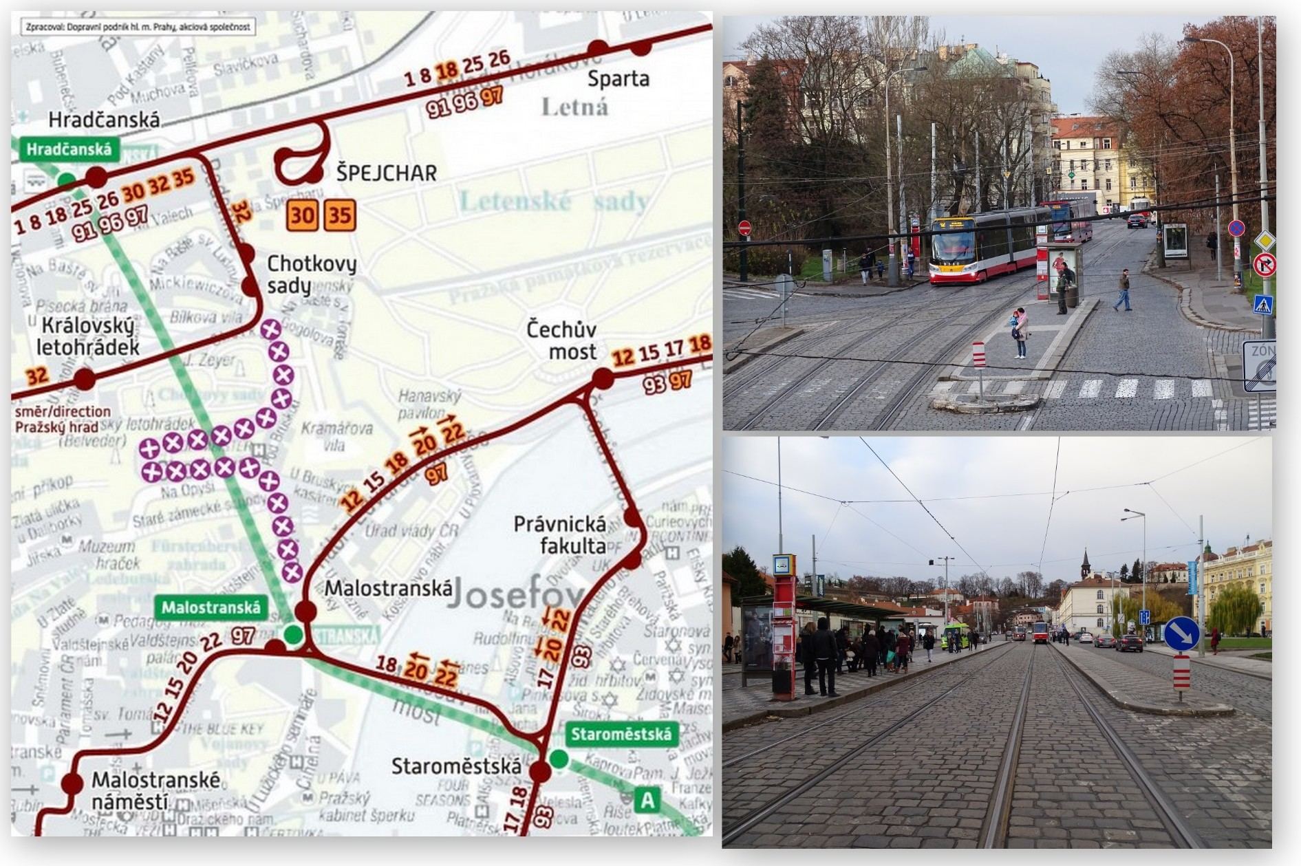 Mezi Malostranskou a Chotkovými sady nepojedou tramvaje. Jak dlouho výluka potrvá a na co se připravit?