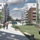 Developer Vítek chystá stavbu malého sídliště na pomezí Strašnic a Hostivaře - Vizualizace sídliště Pragovka.  Zdroj Cenia