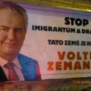 Mladík počmáral Zemanův předvolební plakát sprosťárnami - zeman miloš předvolební plakát