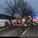 Fotografie z místa nehody u Horoměřic (12. ledna 2018) - Nehoda Horoměřice