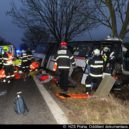 Fotografie z místa nehody u Horoměřic (12. ledna 2018) - Nehoda Horoměřice