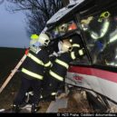 Fotografie z místa nehody u Horoměřic (12. ledna 2018) - Nehoda Horoměřice