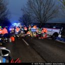 Fotografie z místa nehody u Horoměřic (12. ledna 2018) - Nehoda Horoměřice