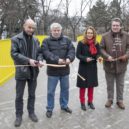Slavnostní otevření nového mostku přes Botič - Mostek přes Botič 4 – Slavnostní přestřižení pásky