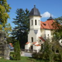 Černošice - Černošice,_kostel_Nanebevzetí_Panny_Marie,_tříčtvrteční_pohled