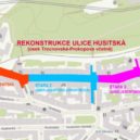 Takhle momentálně vypadá Husitská ulice na Žižkově - Husitská ulice, Žižkov, Praha 3 TSK Praha