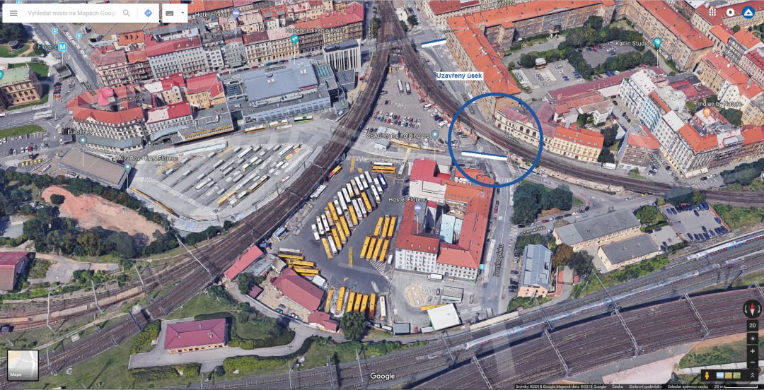 Uzavřený-úsek Negrelliho viadukt Praha Karlín Holešovice Most