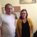 Ubytovny Kladno - Terénní pracovník Josef Fečo a koordinátorka služeb pro dospělé Petra Hrubá.