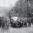 Legionáři - Legionáři s Masarykem na Václavském náměstí v Praze 21. 12. 1918