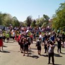 Zeman na sjezdu KSČM v Nymburku - Sjezd KSČM Zeman protest 4 – foto AC