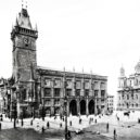 Pražský orloj - zničená radnice