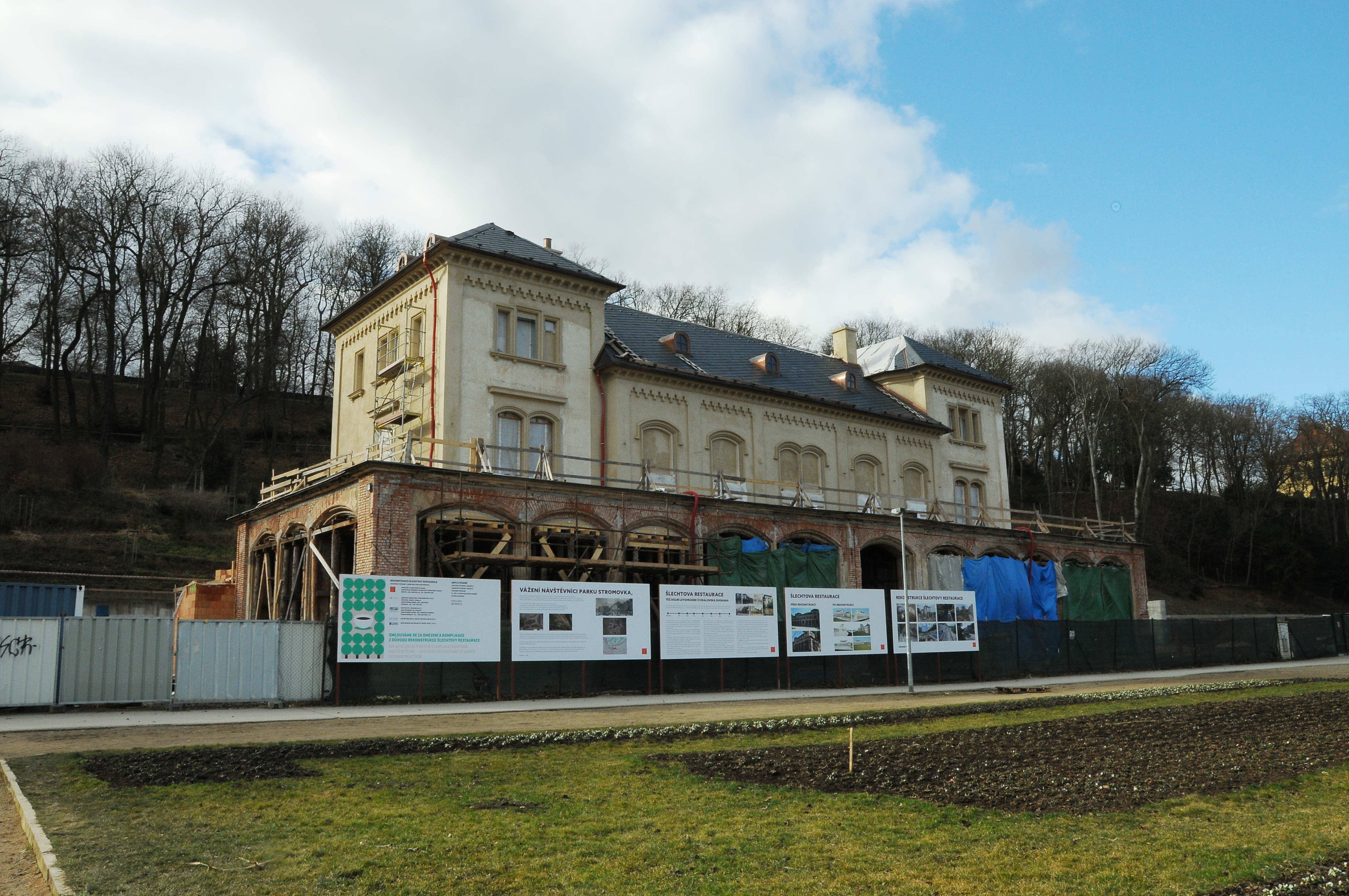 Šlechtova restaurace ve Stromovce se otevře příští rok