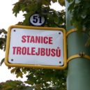 Pamětní trolejbusová zastávka Orionka - pamětní zastávka Orionka